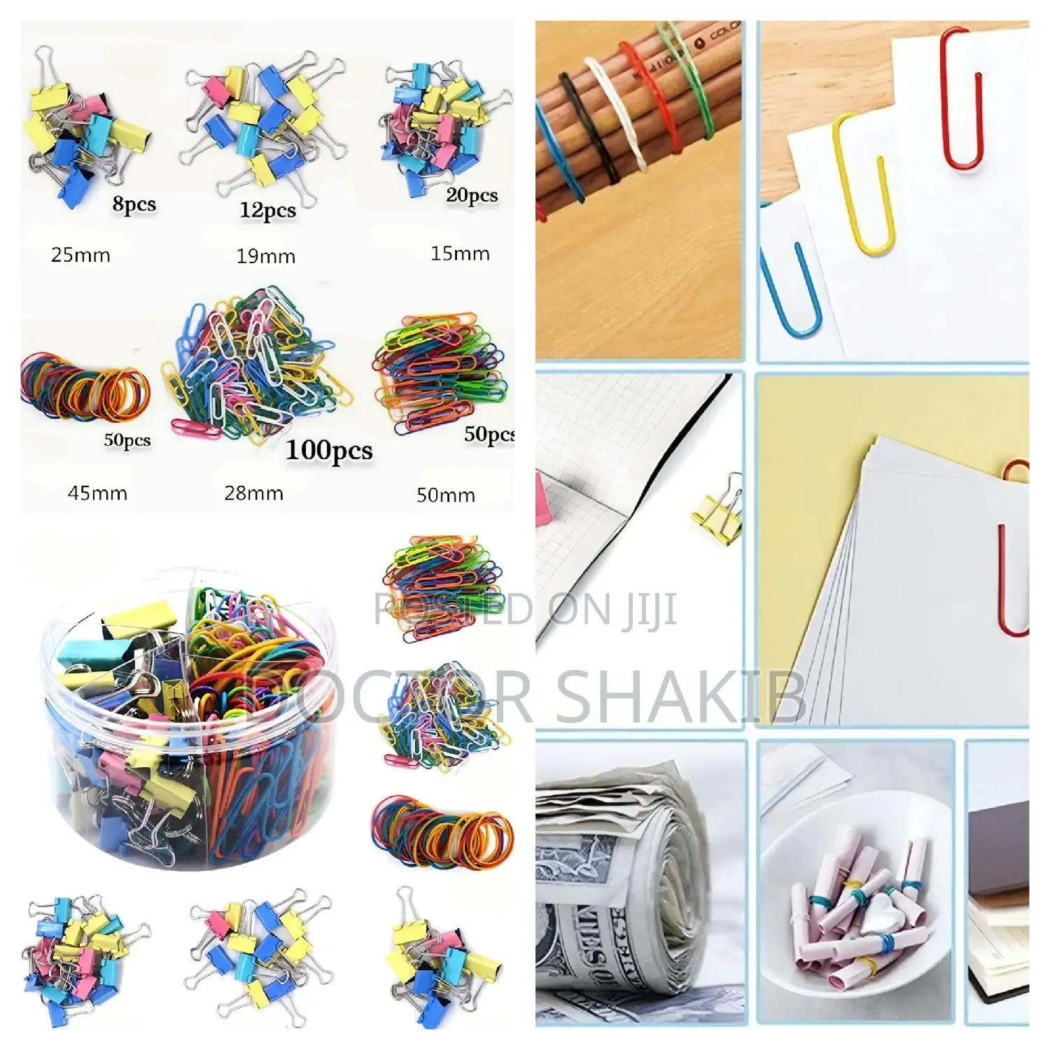 240Pcs Binder Clips Kit