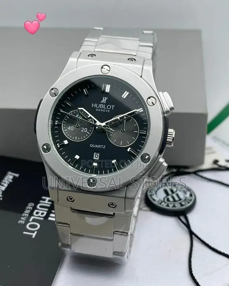 Metallic Straps Hublot Men's Watch