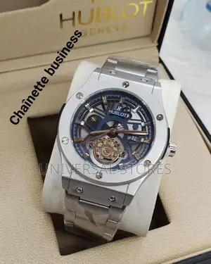 Metallic Straps Hublot Men's Watch
