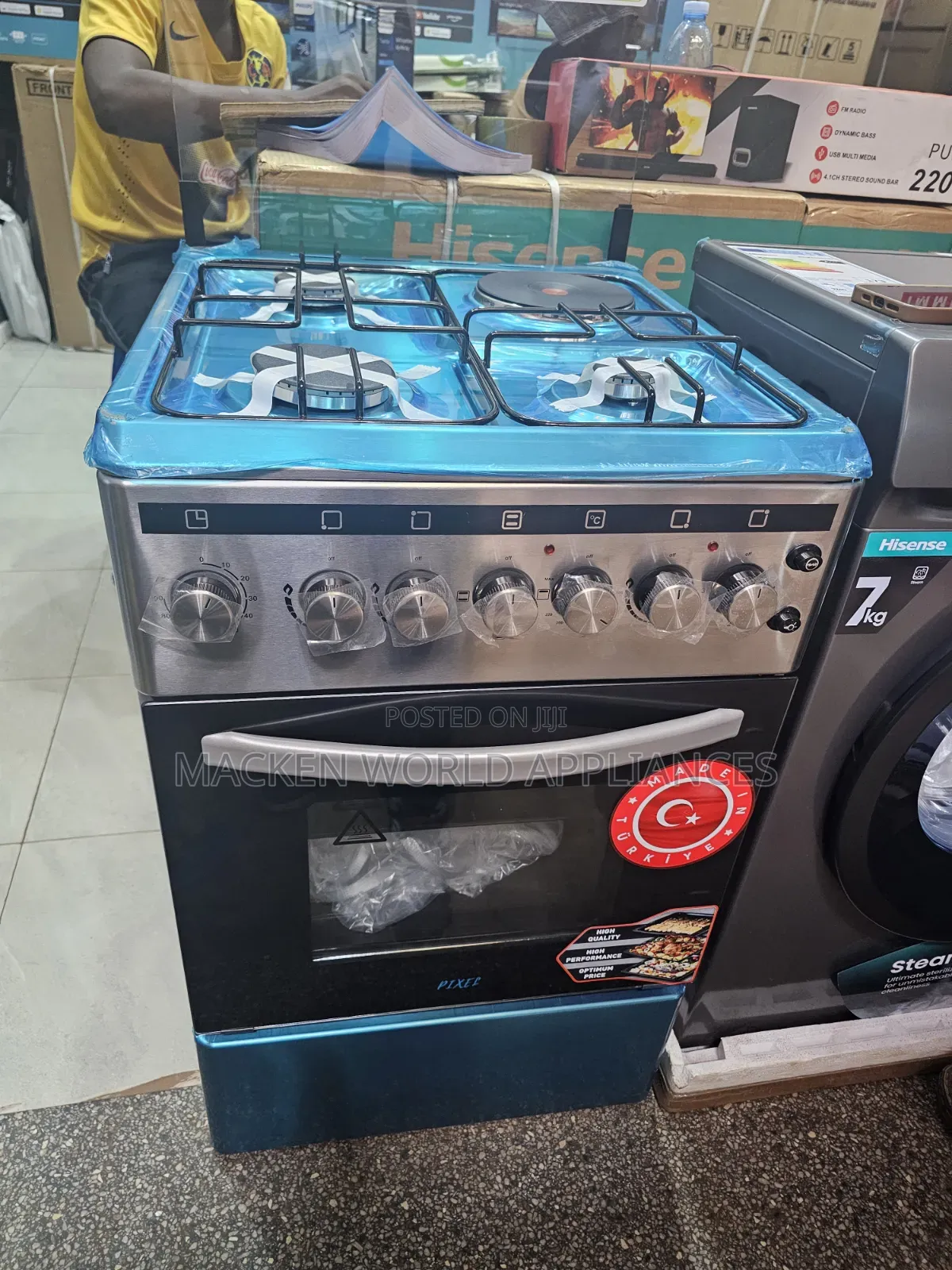 Pixel Cooker 50by55cm 3 Gas Burners 1 Electric Plate