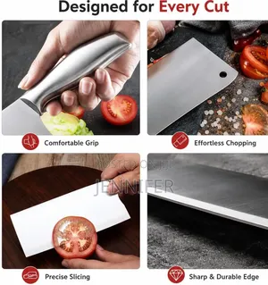 All Metal Stainless Steel Cleaver or Butcher Knife
