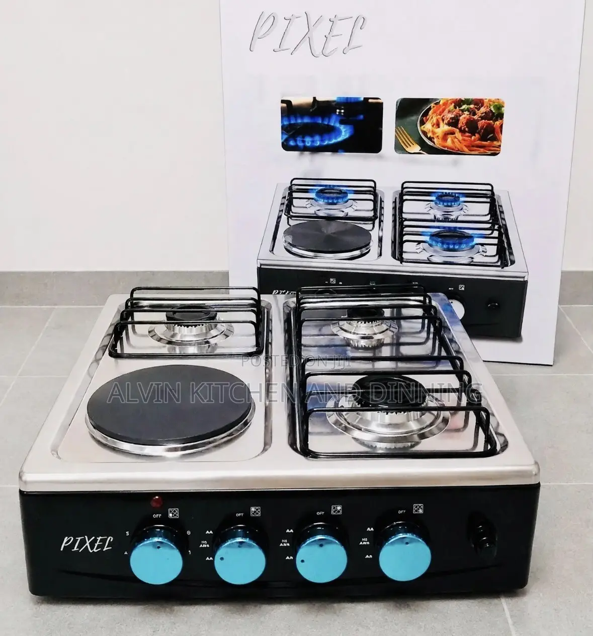 Gas Burner With Electric Hot Plate