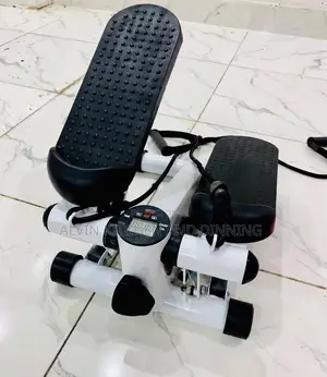 Mini Stepper With Resistance Bands for Full Body Fitness.