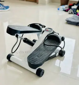 Mini Stepper With Resistance Bands for Full Body Fitness.