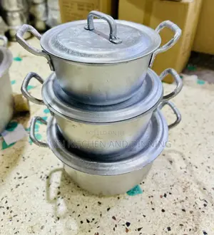 Heavy-Duty Aluminum Saucepan Set of 3Pcs