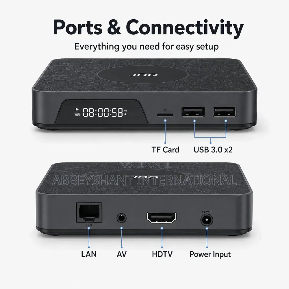 TV Box JBQ Elevano Ultra-Hd 8K Streaming Media Box