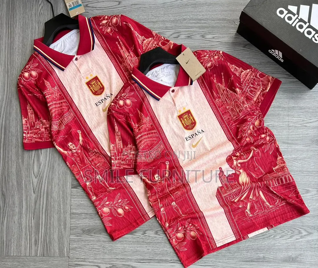 ​Men's Brazil and Spain Special Edition Graphic Polo Jerseys .