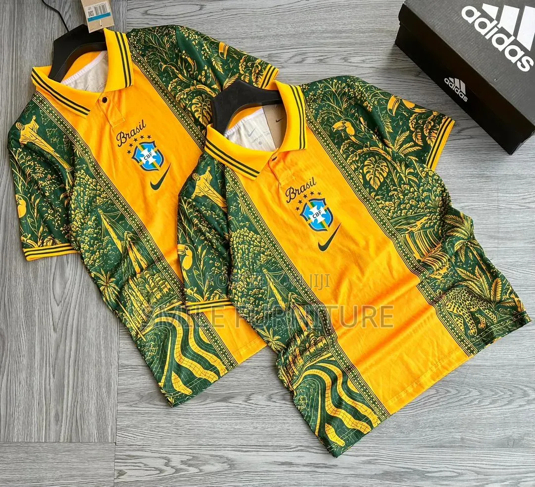 ​Men's Brazil and Spain Special Edition Graphic Polo Jerseys .