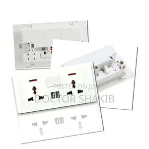 2-Gang Universal Switched Wall Socket With USB Ports