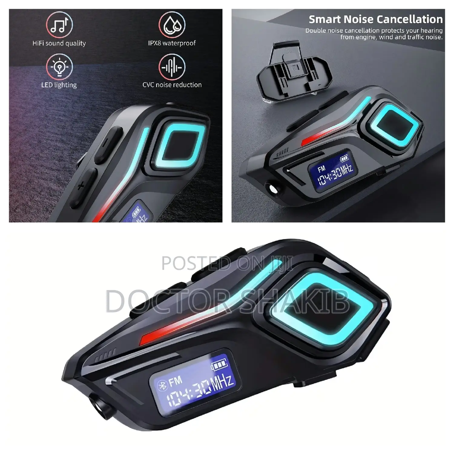 K08 Motorcycle Helmet Wireless Earphone