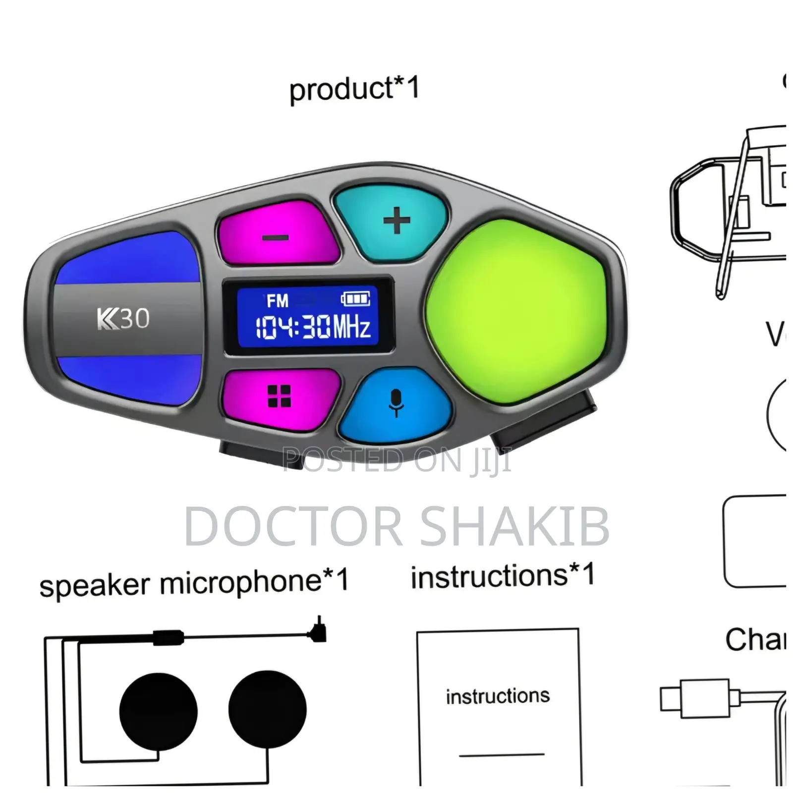 K30 Motorcycle Helmet Headset With FM Radio