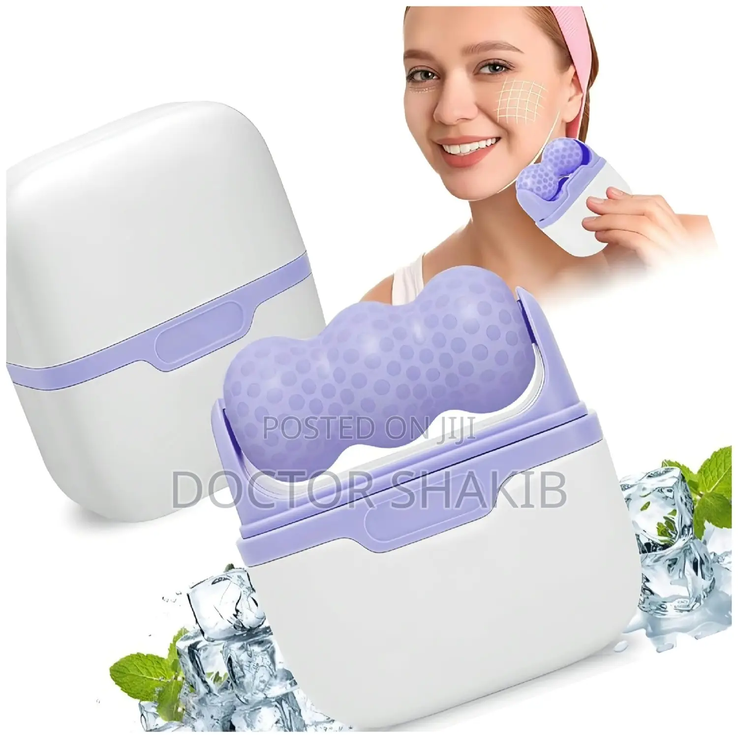 2-in-1 Dual-Sided Ice Face Roller Massager