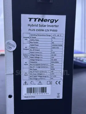 TTNergy 1.5KVA Hybrid Inverter