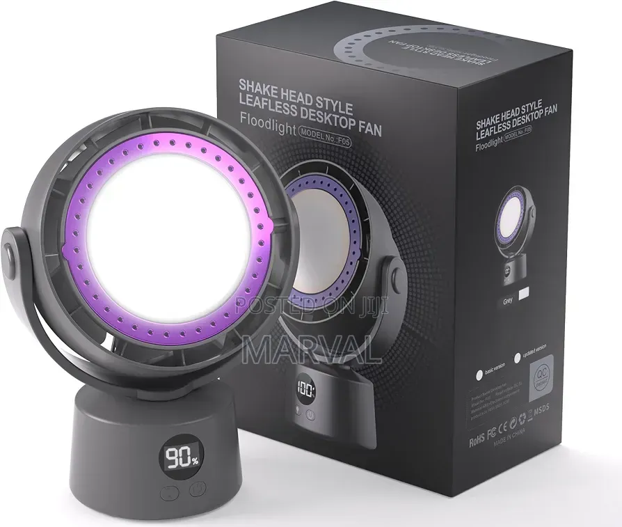 Oscillating Air Circulator Fan With Remote Control USB Rechargeable