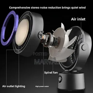 Drumstone Portable Bladeless Cooling Fan With Aromatherapy Pad