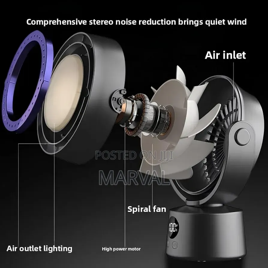 Drumstone Portable Bladeless Cooling Fan With Aromatherapy Pad