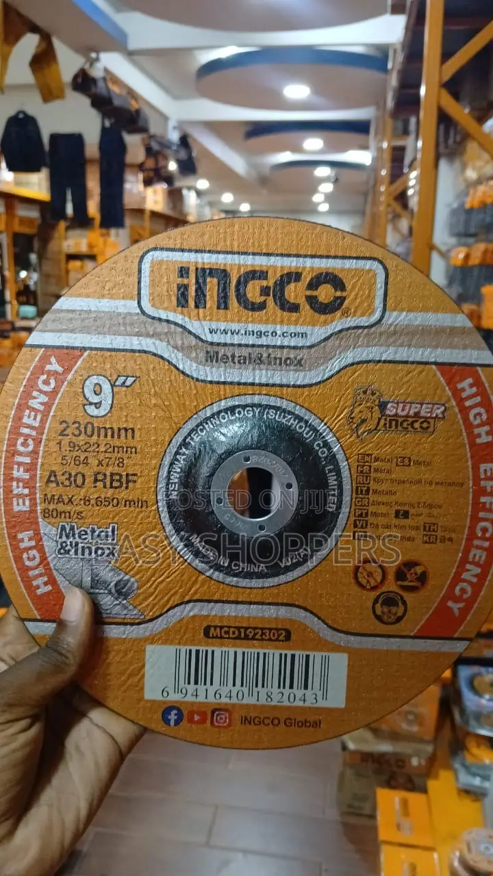INGCO 9-Inch (230mm) Abrasive Metal Cutting Disc, Model McD162301