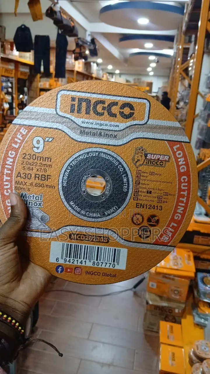 INGCO 9-Inch (230mm) Abrasive Metal Cutting Disc, Model McD162301
