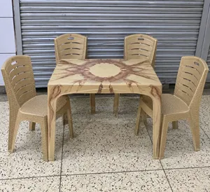 Stacks Plastic Table and Chairs for Dining Bars, Balcony, Home Garden