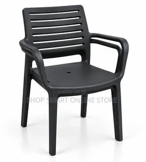 1Pcs Black Framed Plastic Chairs Plastic Chairs