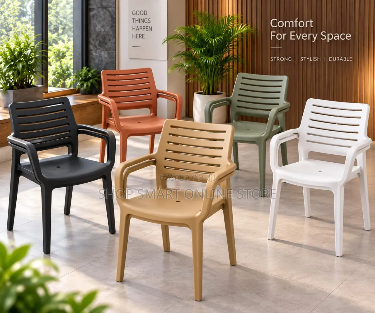 Every Place Plastic Chairs Plastic Chairs 1Pcs