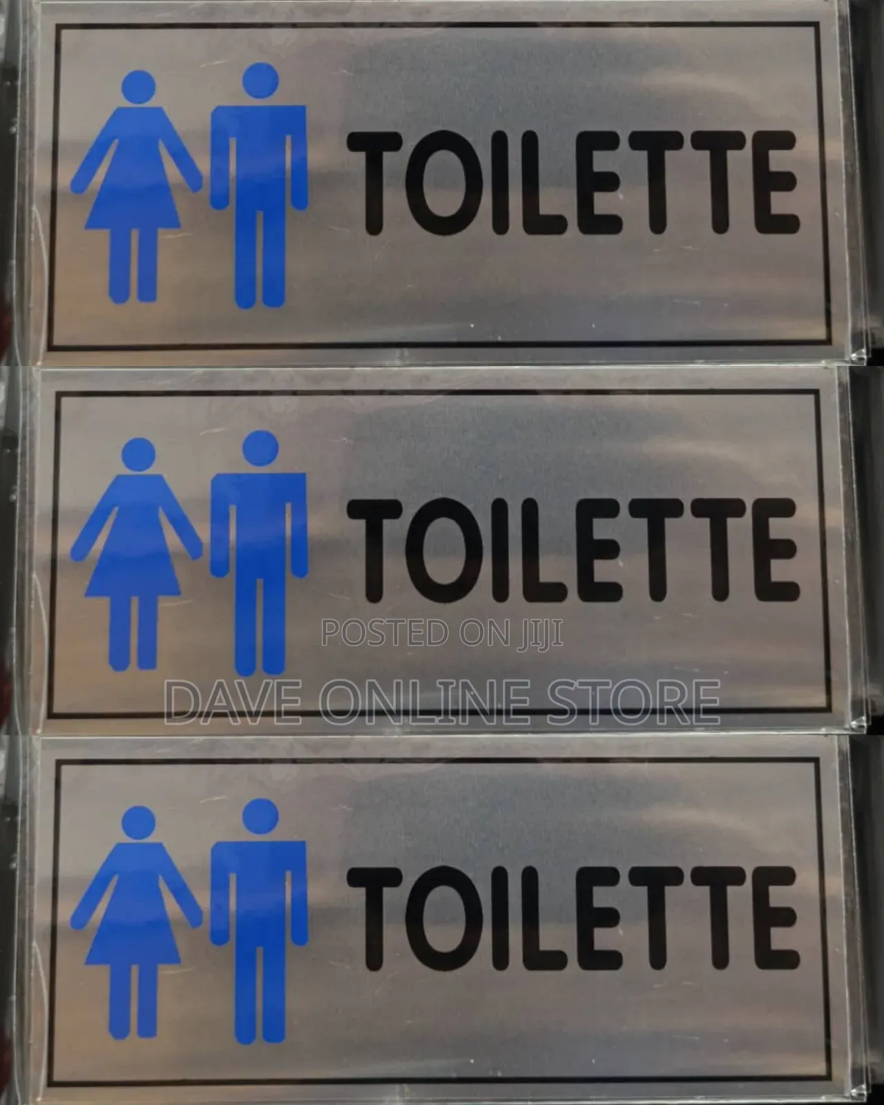 Man and Woman Washrooms Toilet Sign