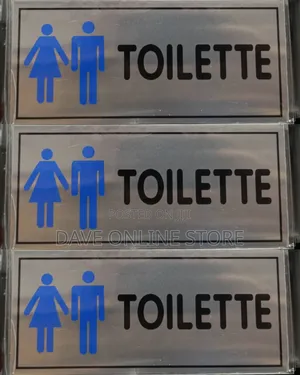 Man and Woman Washrooms Toilet Sign