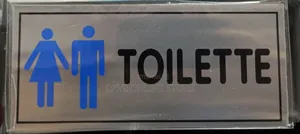 Man and Woman Washrooms Toilet Sign