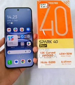 New Tecno Spark 40 Pro+ 256 GB Black