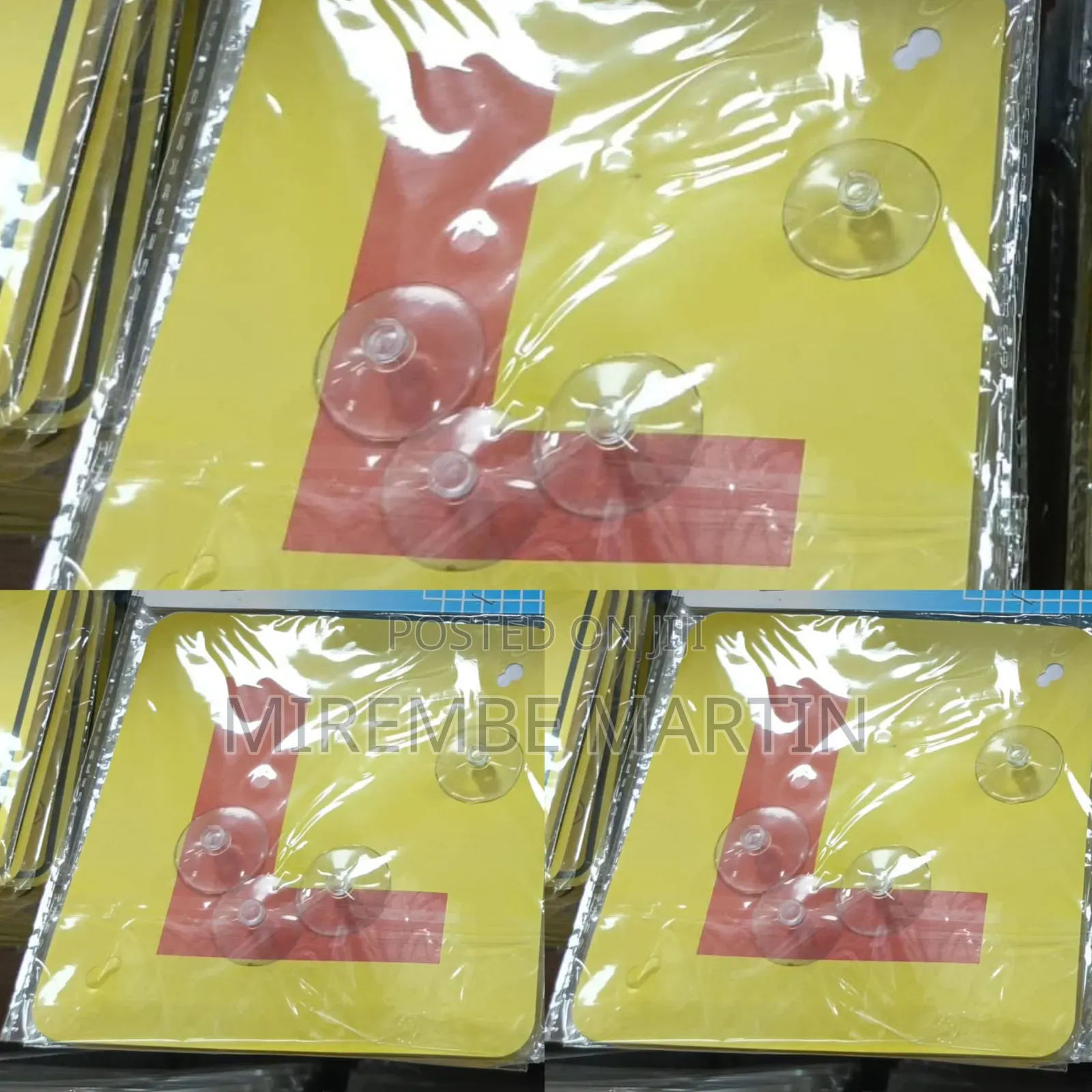 5 Pieces A4 Size Learner Driver "L" Sign Board With Suction Cups