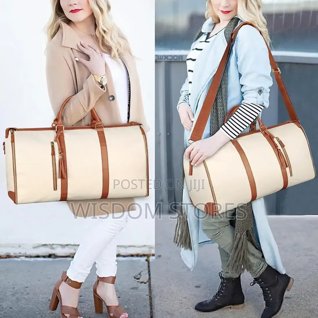 Luxury 2-in-1 Leather Garment Bag