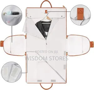 Luxury 2-in-1 Leather Garment Bag
