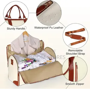 Luxury 2-in-1 Leather Garment Bag