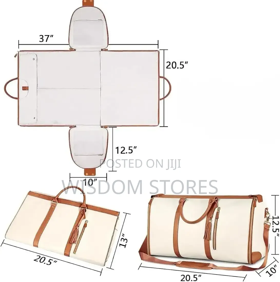 Luxury 2-in-1 Leather Garment Bag
