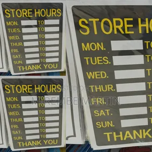 5 Pieces A4 Size STORE HOURS