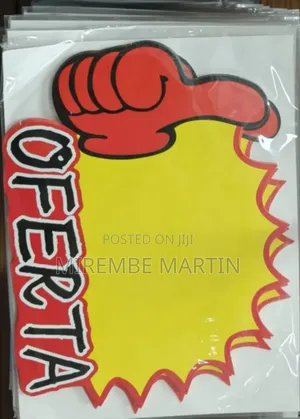 5 Pieces OFERTA Yellow and Red Thumbs Up Sales Tage