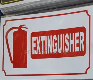 5 Pieces A4 Size Fire Extinguisher Location Sticker Sign