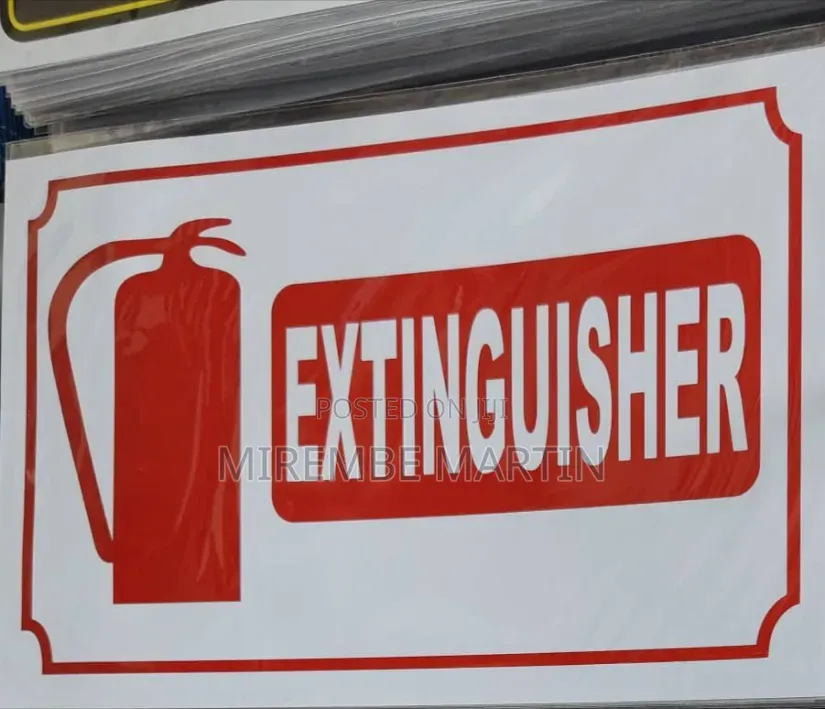 5 Pieces A4 Size Fire Extinguisher Location Sticker Sign