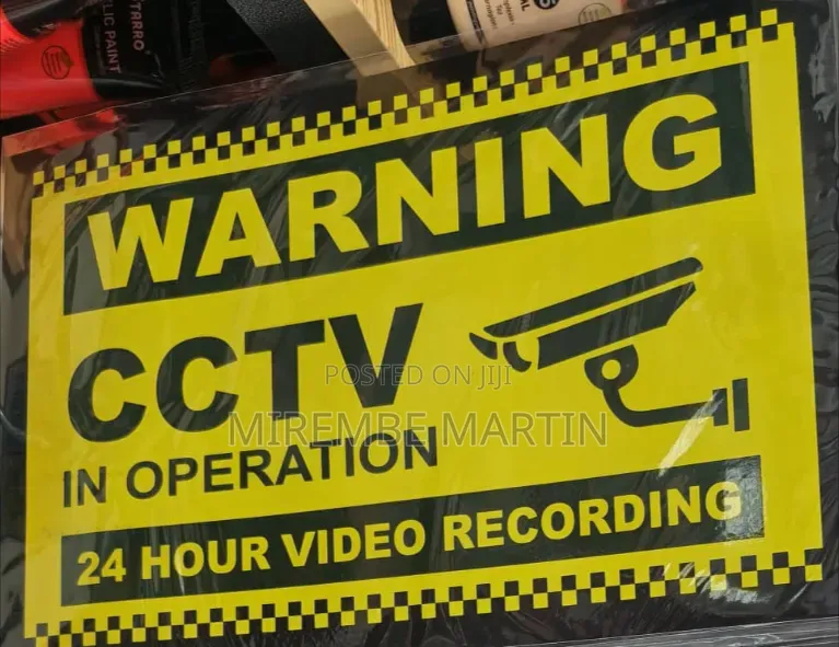 5 Pieces A4 Size Warning CCTV in Operation Security Surveillance