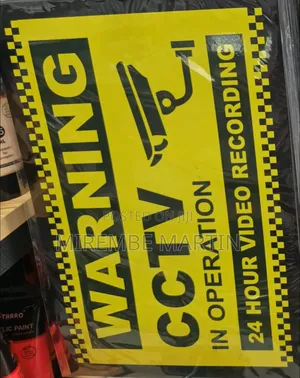 5 Pieces A4 Size Warning CCTV in Operation Security Surveillance