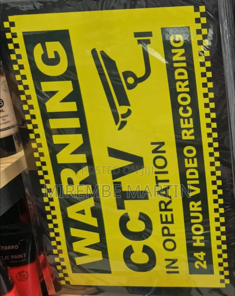 5 Pieces A4 Size Warning CCTV in Operation Security Surveillance