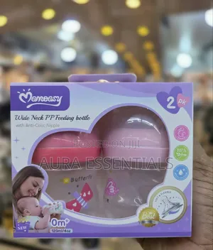 2pcs Momeasy 120ml Wide-Neck PP Anti-Colic Feeding Bottles