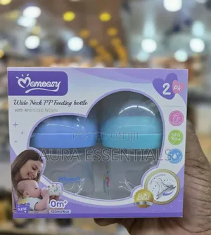 2pcs Momeasy 120ml Wide-Neck PP Anti-Colic Feeding Bottles