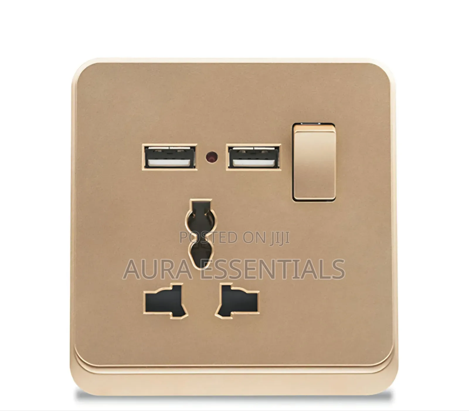 Single-Gang Universal Wall Power Socket With USB Charging Ports