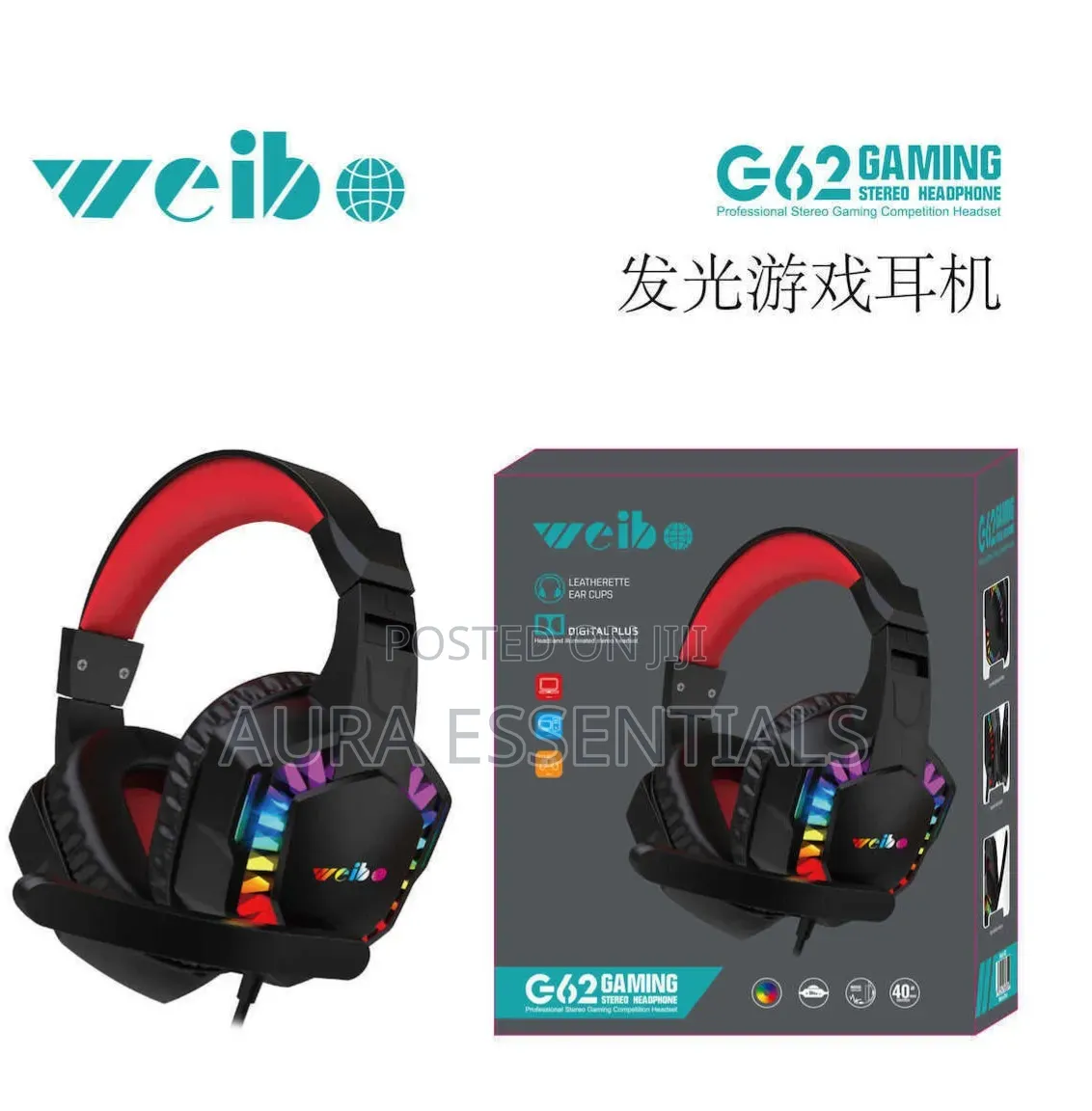 Weibo G62 RGB  Gaming Headset