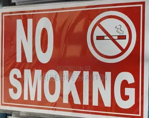 5 Pieces A4 Size ,NO SMOKING Sign Sticker