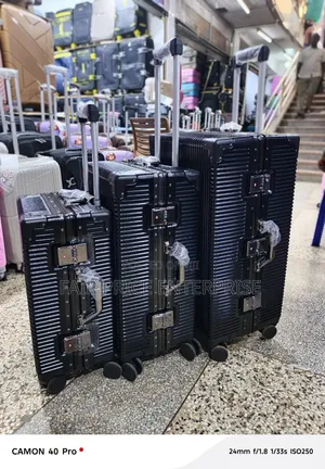 Original Aluminium Plastic Suitcases. Full Set / 3pcs in 1set