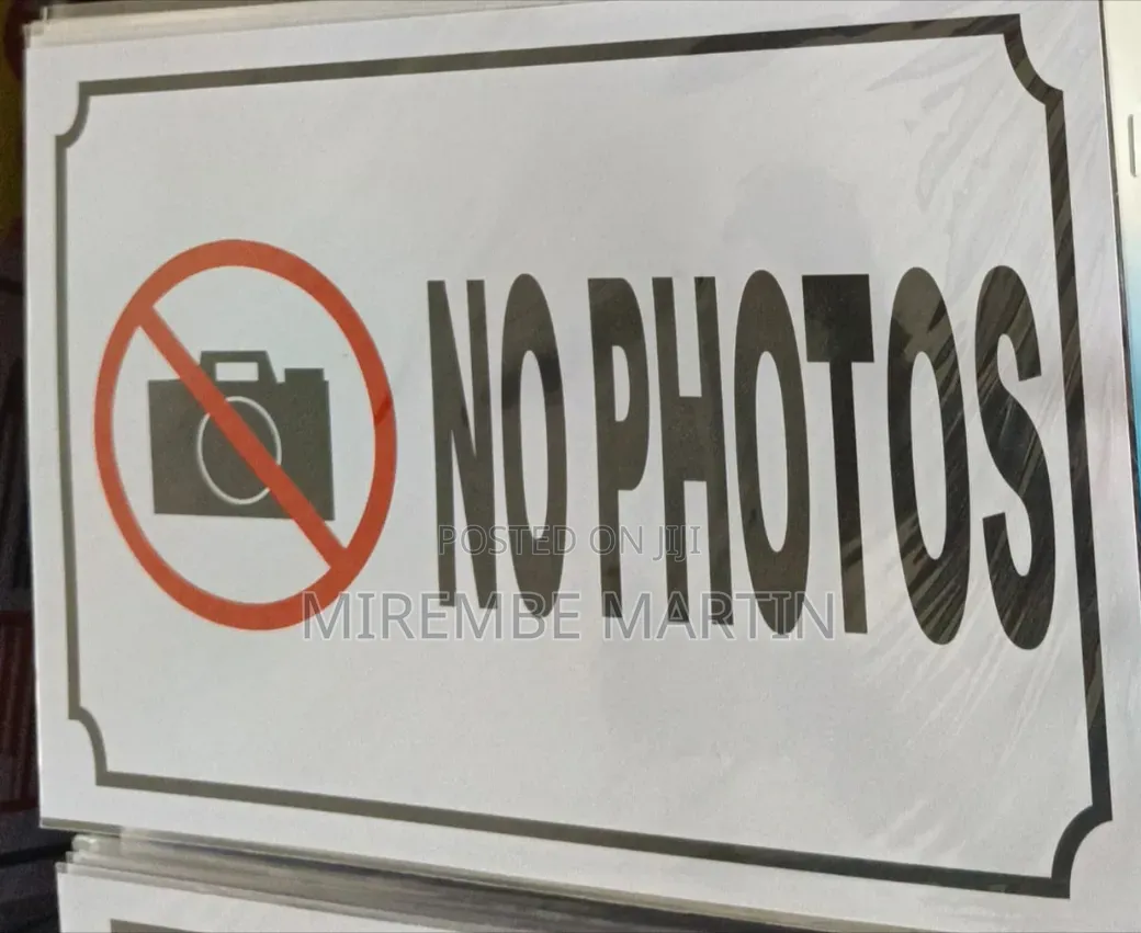 5 Pieces A4 Size ,NO PHOTOS Sign Sticker