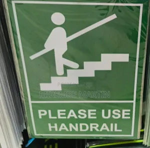 A4 Size Please Use Handrail Stairs Sign Sticker