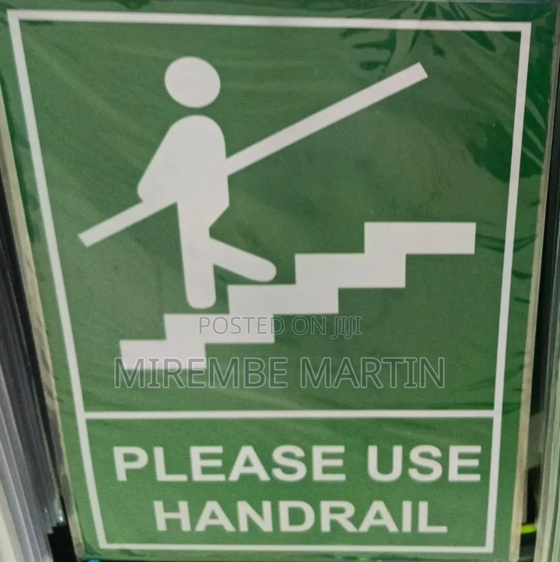 A4 Size Please Use Handrail Stairs Sign Sticker